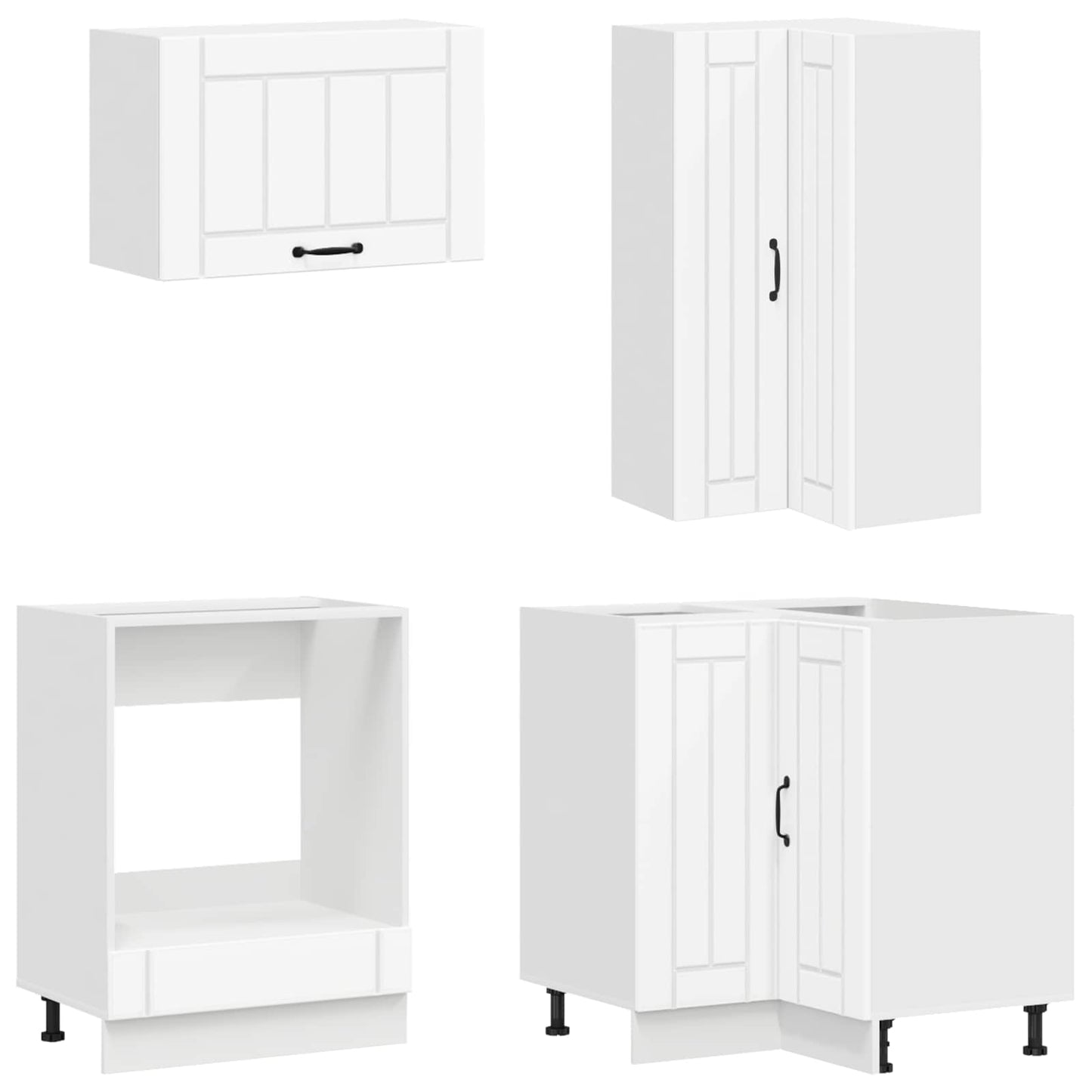 vidaXL Kitchen Unit LUCCA 8 pcs White Engineered Wood