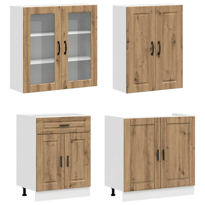 vidaXL Kitchen Unit PORTO 8 pcs Artisan Oak Engineered Wood