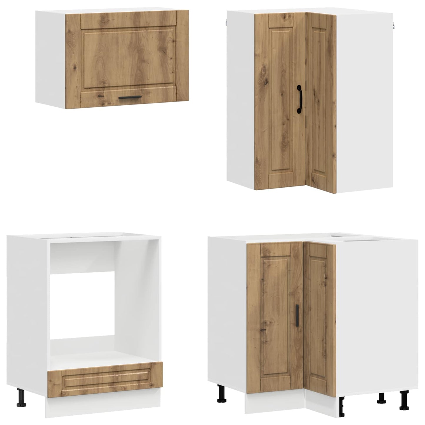 vidaXL Kitchen Unit PORTO 8 pcs Artisan Oak Engineered Wood