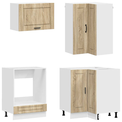 vidaXL Kitchen Unit PORTO 8 pcs Sonoma Oak Engineered Wood