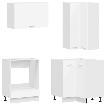 vidaXL Kitchen Unit LYON 8 pcs White Engineered Wood