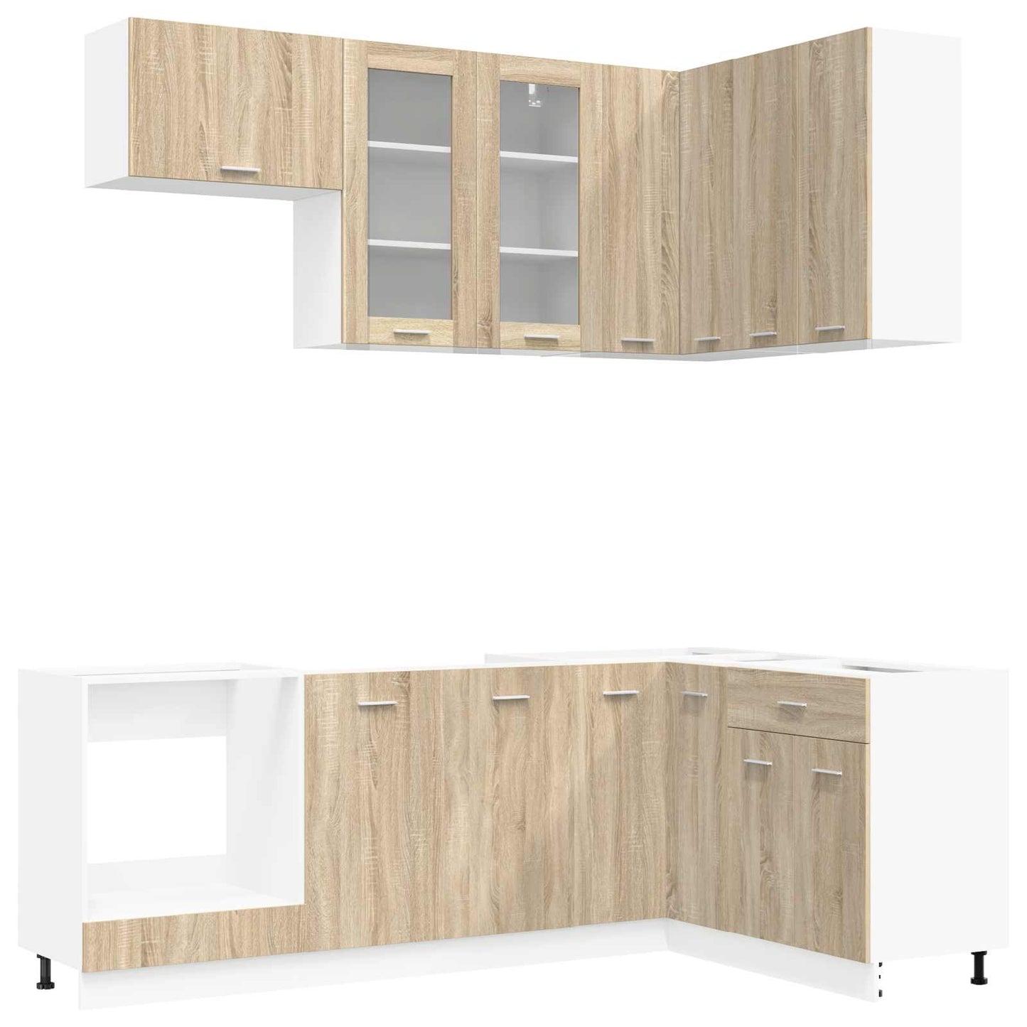 vidaXL Kitchen Unit LYON 8 pcs Sonoma Oak Engineered Wood