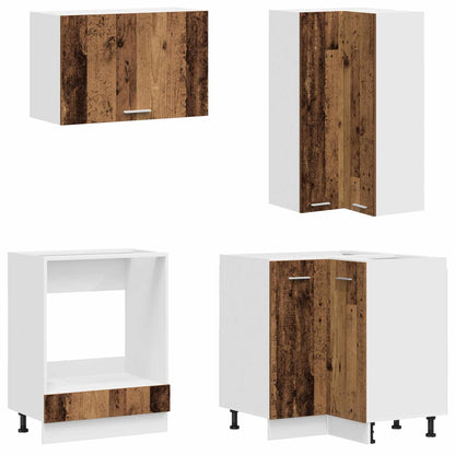 vidaXL Kitchen Unit LYON 8 pcs Old Wood Engineered Wood