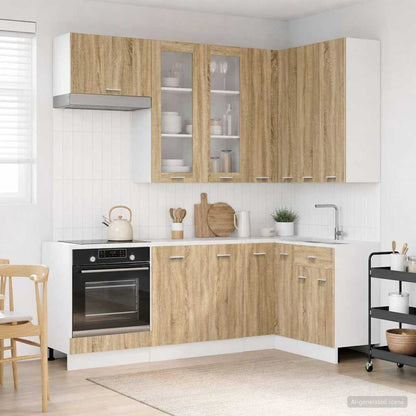 vidaXL Kitchen Unit LYON 8 pcs Sonoma Oak Engineered Wood