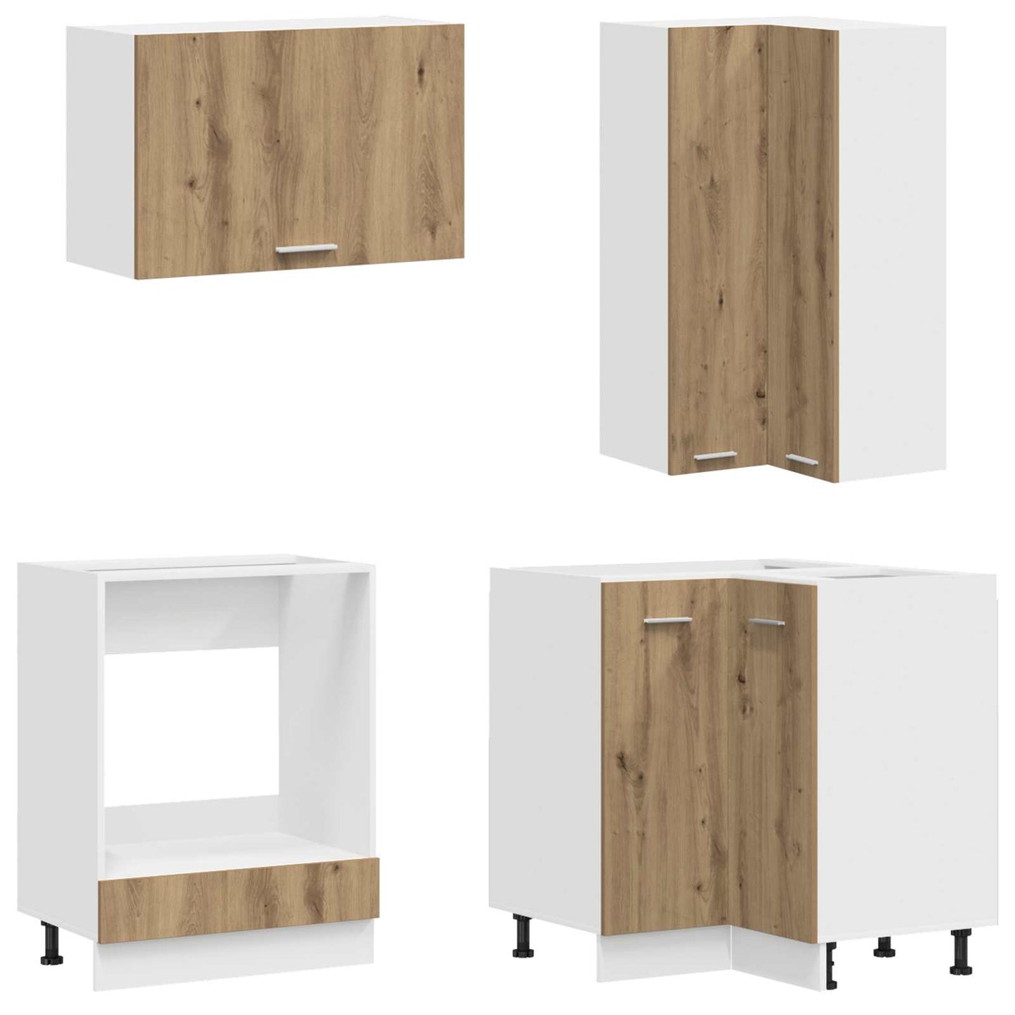 vidaXL Kitchen Unit LYON 8 pcs Artisan Oak Engineered Wood