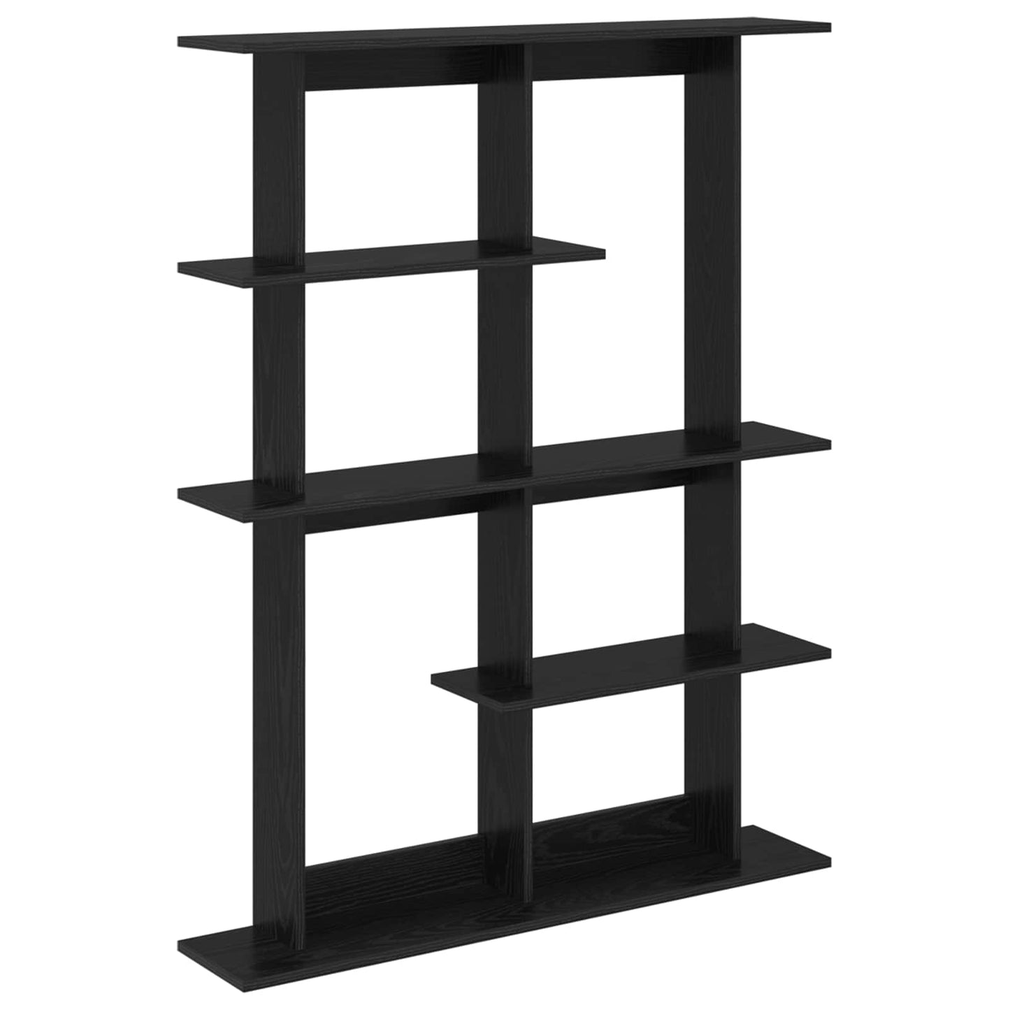 vidaXL Wall Shelving Unit Black 102 x 20 x 130 cm Engineered Wood