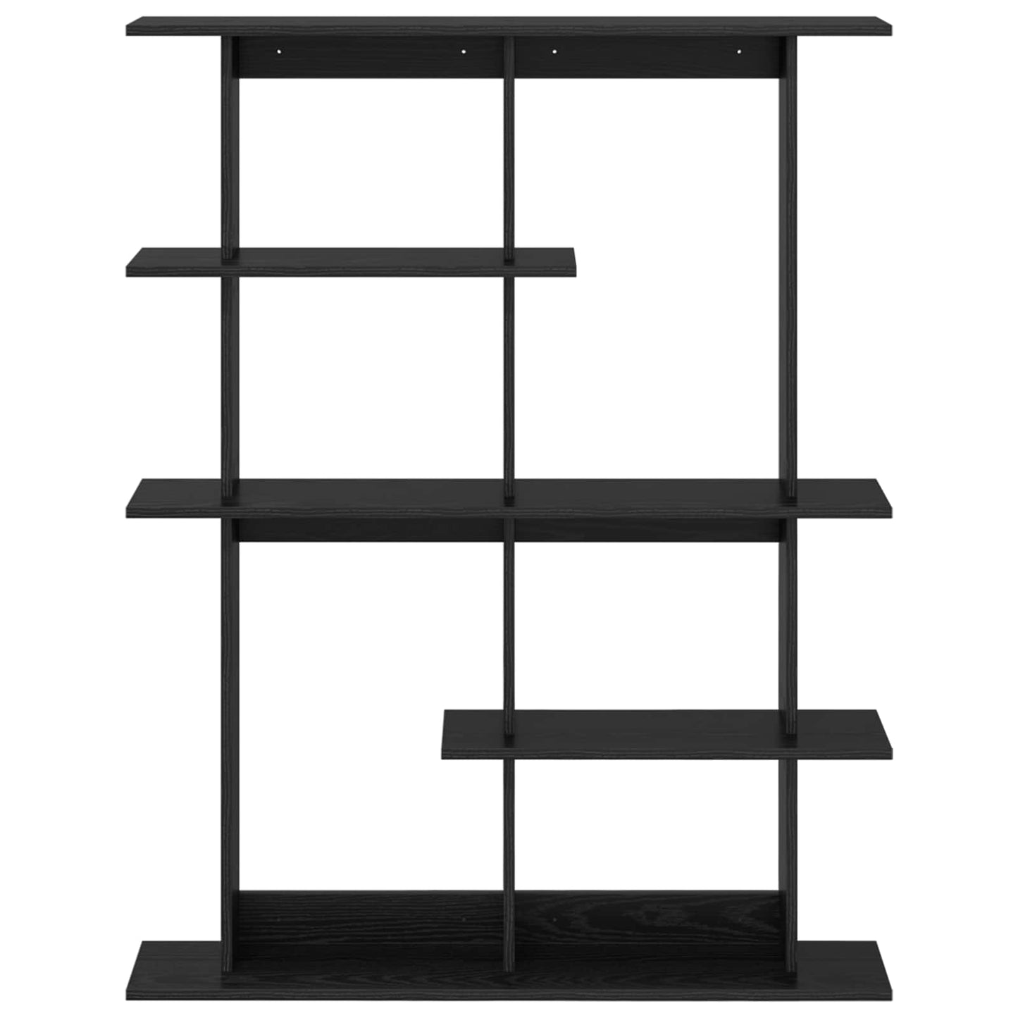 vidaXL Wall Shelving Unit Black 102 x 20 x 130 cm Engineered Wood