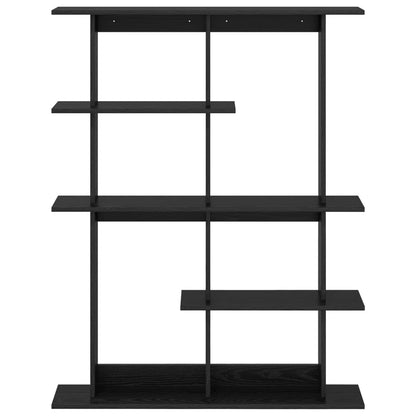 vidaXL Wall Shelving Unit Black 102 x 20 x 130 cm Engineered Wood