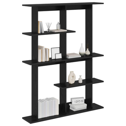 vidaXL Wall Shelving Unit Black 102 x 20 x 130 cm Engineered Wood