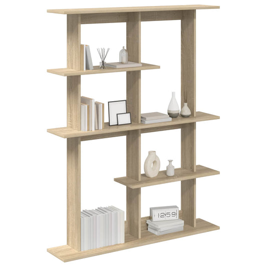 vidaXL Wall Shelf Sonoma Oak 102 x 20 x 130 cm Engineered Wood