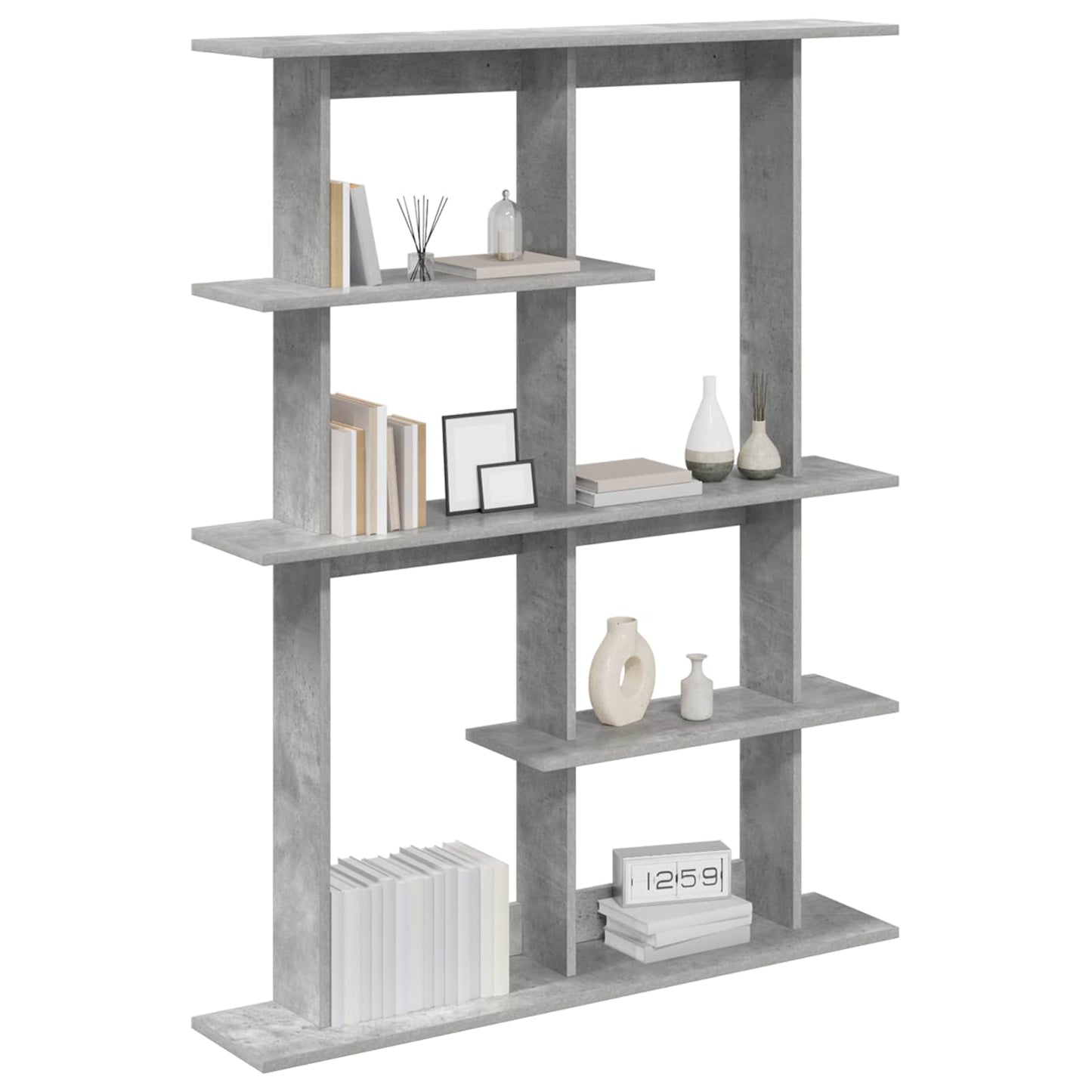 vidaXL Wall Shelving Unit Grey 102 x 20 x 130 cm Engineered Wood