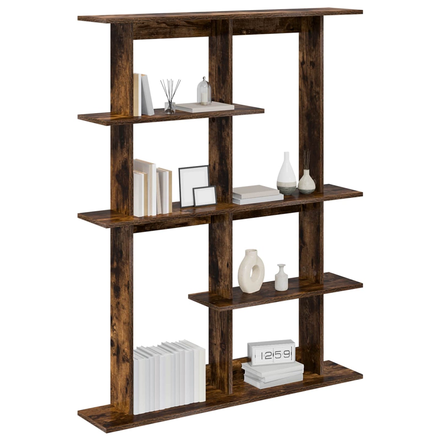vidaXL Wall Shelving Unit Brown 102 x 20 x 130 cm Engineered Wood