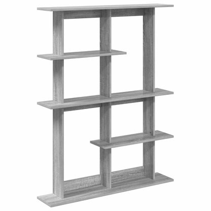 vidaXL Wall Shelving Unit Grey 102 x 20 x 130 cm Engineered Wood