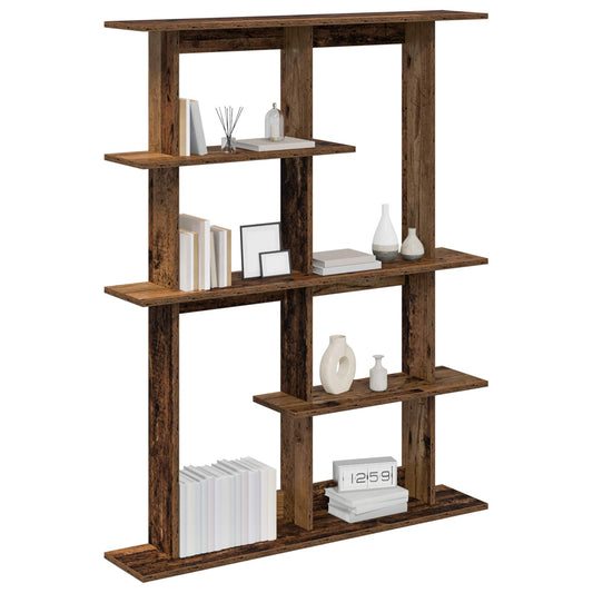 vidaXL Wall Shelf Old Wood 102 x 20 x 130 cm Engineered Wood