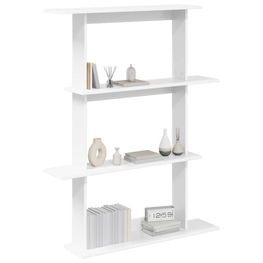 vidaXL Wall Shelf White 100 x 20 x 126 cm Engineered Wood