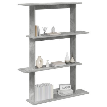 vidaXL Wall Shelving Unit Grey 100 x 20 x 126 cm Engineered Wood