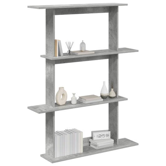 vidaXL Wall Shelf Concrete Grey 100 x 20 x 126 cm Engineered Wood
