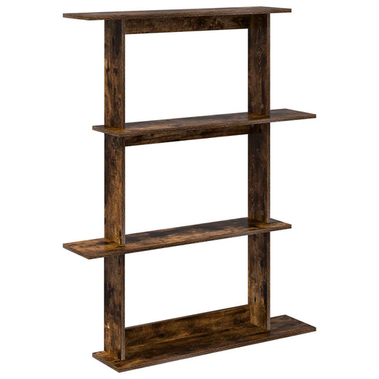 vidaXL Wall Shelf Smoked Oak 100 x 20 x 126 cm Engineered Wood