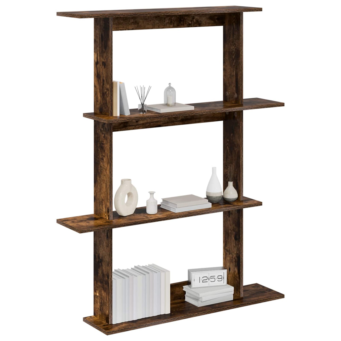 vidaXL Wall Shelving Unit Brown 100 x 20 x 126 cm Engineered Wood