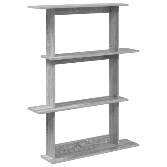 vidaXL Wall Shelf Grey Sonoma 100 x 20 x 126 cm Engineered Wood