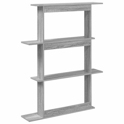 vidaXL Wall Shelving Unit Grey 100 x 20 x 126 cm Engineered Wood