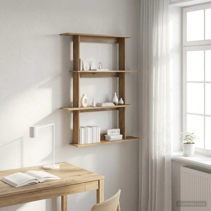 vidaXL Wall Shelf Artisan Oak 100 x 20 x 126 cm Engineered Wood