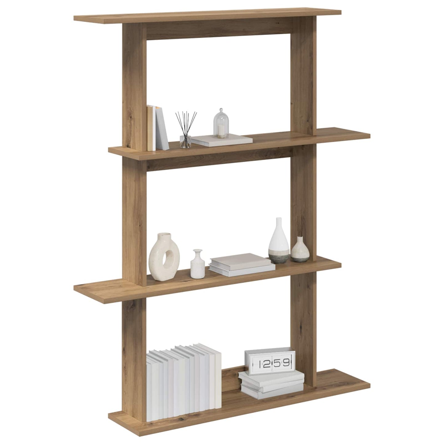 vidaXL Wall Shelving Unit Brown 100 x 20 x 126 cm Engineered Wood