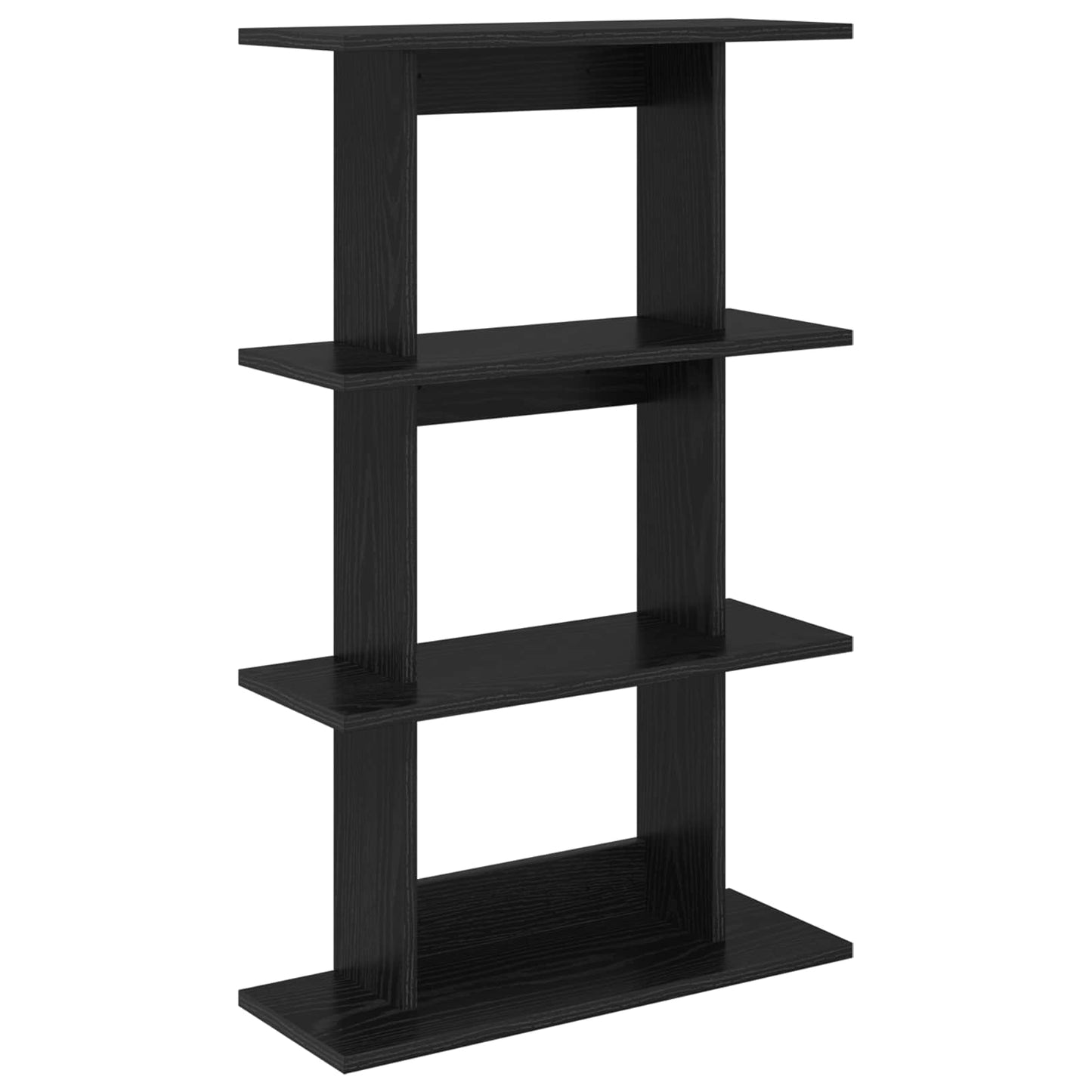 vidaXL Wall Shelf Wall-Mounted Black 56 x 20 x 90 cm Engineered Wood