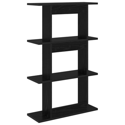 vidaXL Wall Shelf Wall-Mounted Black 56 x 20 x 90 cm Engineered Wood