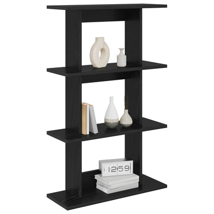 vidaXL Wall Shelf Wall-Mounted Black 56 x 20 x 90 cm Engineered Wood