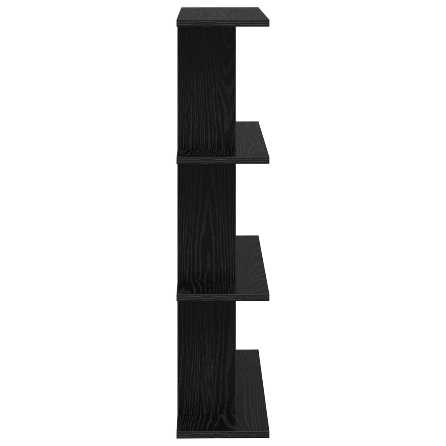 vidaXL Wall Shelf Wall-Mounted Black 56 x 20 x 90 cm Engineered Wood