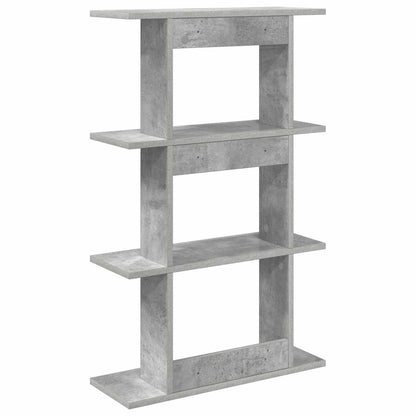 vidaXL Wall Shelf Wall-Mounted Grey 56 x 20 x 90 cm Engineered Wood