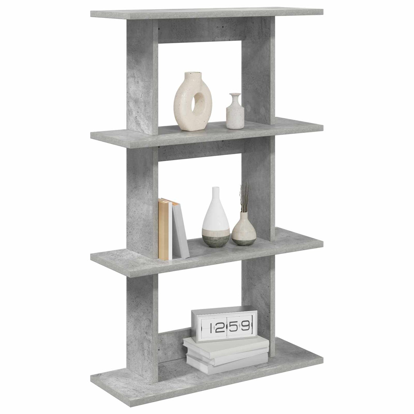 vidaXL Wall Shelf Wall-Mounted Grey 56 x 20 x 90 cm Engineered Wood