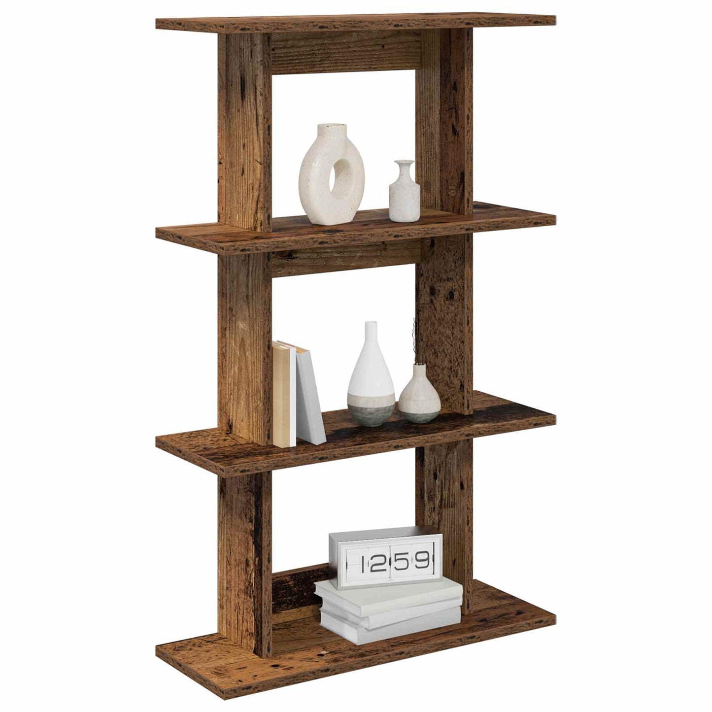 vidaXL Wall Shelf Wall-Mounted Brown 56 x 20 x 90 cm Engineered Wood