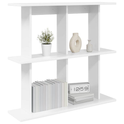 vidaXL Wall Shelf Wall-Mounted White 80 x 20 x 75 cm Engineered Wood