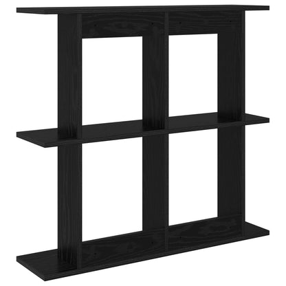 vidaXL Wall Shelf Wall-Mounted Black 80 x 20 x 75 cm Engineered Wood
