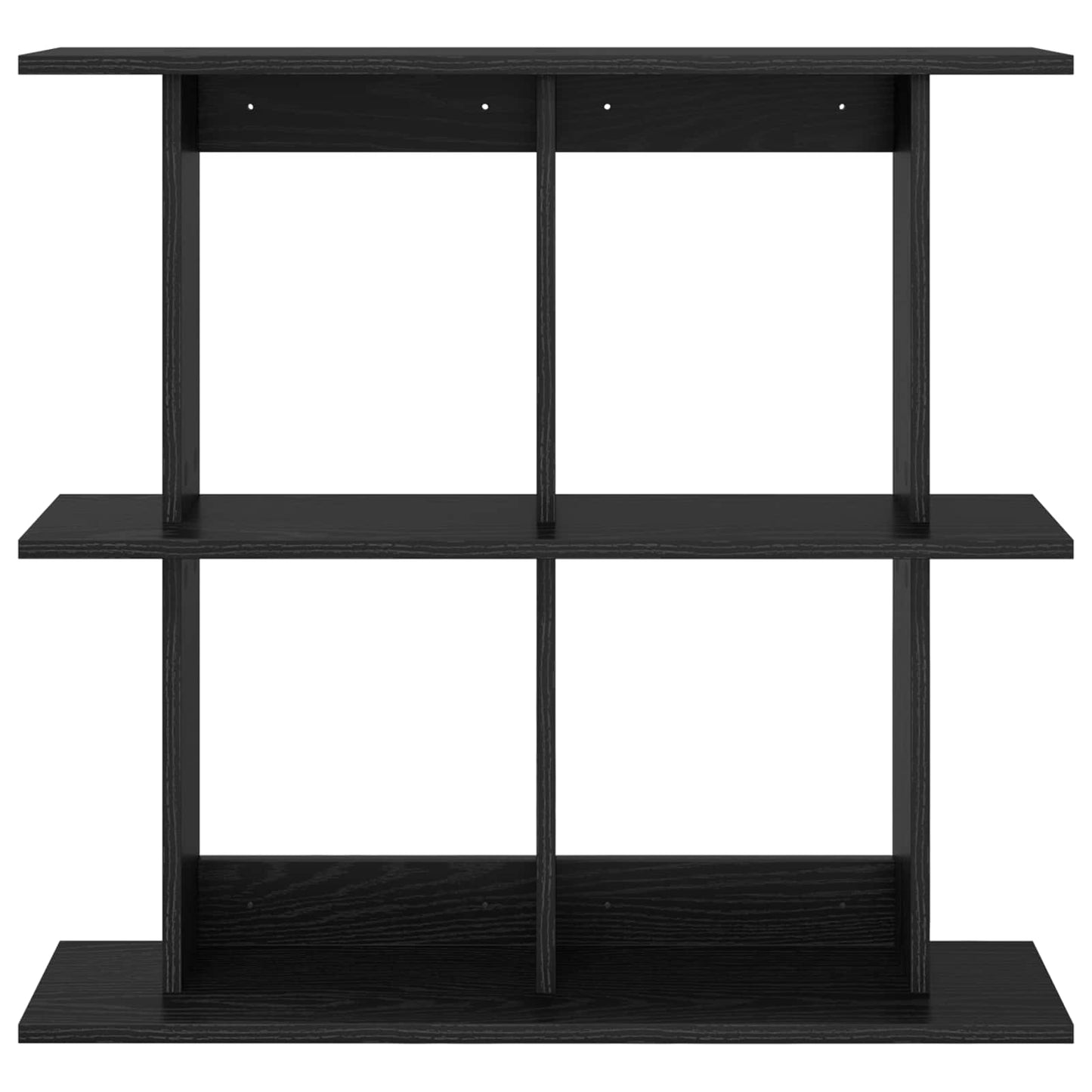 vidaXL Wall Shelf Wall-Mounted Black 80 x 20 x 75 cm Engineered Wood