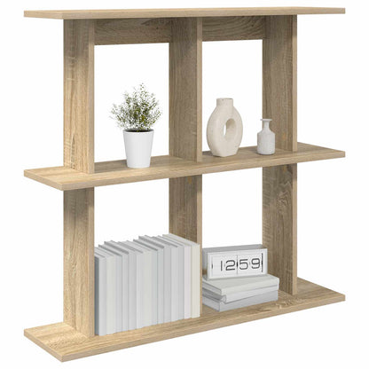 vidaXL Wall Shelf Wall-Mounted Brown 80 x 20 x 75 cm Engineered Wood