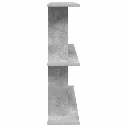 vidaXL Wall Shelf Wall-Mounted Grey 80 x 20 x 75 cm Engineered Wood
