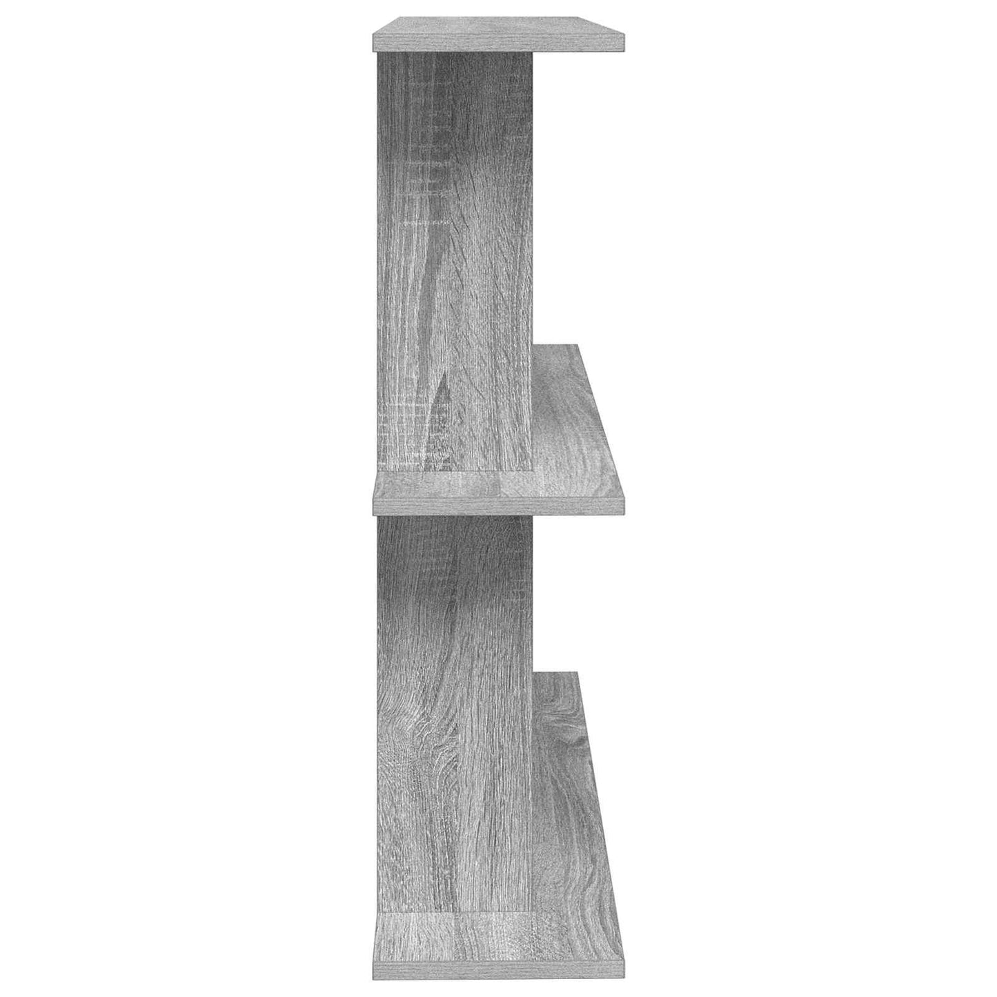 vidaXL Wall Shelf Wall-Mounted Grey 80 x 20 x 75 cm Engineered Wood