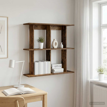 vidaXL Wall Shelf Wall-Mounted Old Wood 80 x 20 x 75 cm