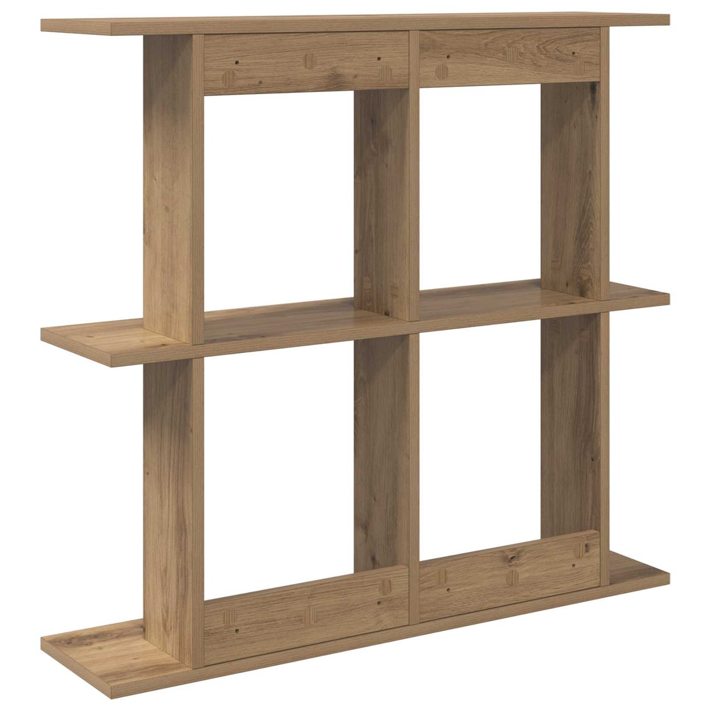 vidaXL Wall Shelf Wall-Mounted Brown 80 x 20 x 75 cm Engineered Wood