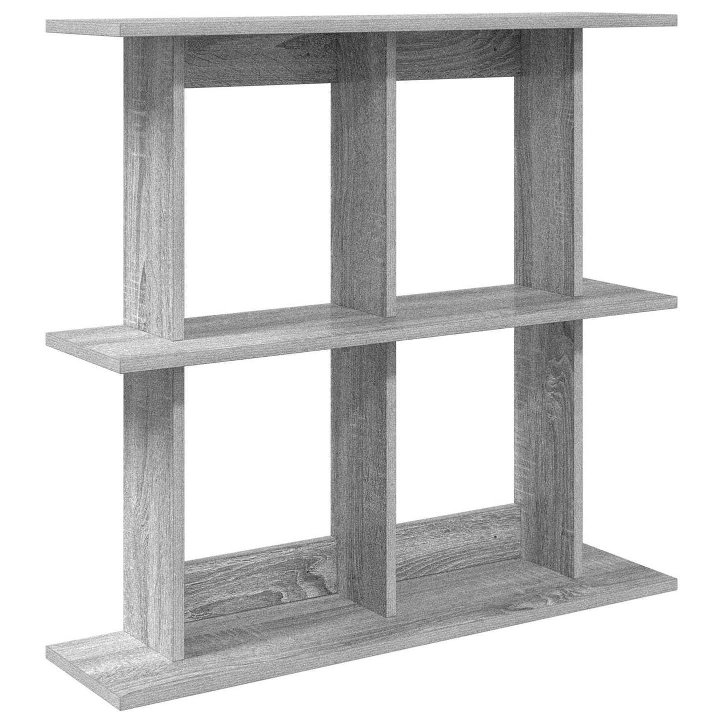 vidaXL Wall Shelf Wall-Mounted Grey 100 x 20 x 75 cm Engineered Wood