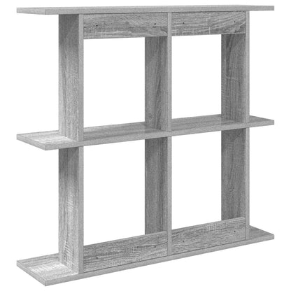 vidaXL Wall Shelf Wall-Mounted Grey 100 x 20 x 75 cm Engineered Wood