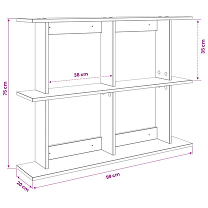 vidaXL Wall Shelf Wall-Mounted Grey 100 x 20 x 75 cm Engineered Wood