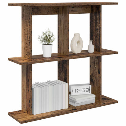 vidaXL Wall Shelf Wall-Mounted Brown 100 x 20 x 75 cm Engineered Wood