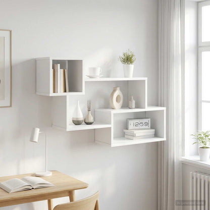 vidaXL Floating Shelf Wall-Mounted White 87 x 20 x 55 cm