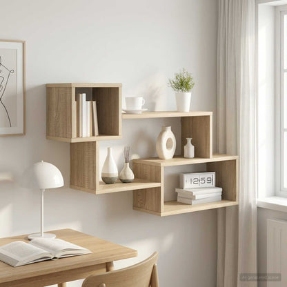 vidaXL Floating Shelf Wall-Mounted Sonoma Oak 87 x 20 x 55 cm