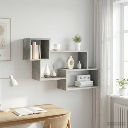vidaXL Floating Shelf Wall-Mounted Concrete Grey 87 x 20 x 55 cm
