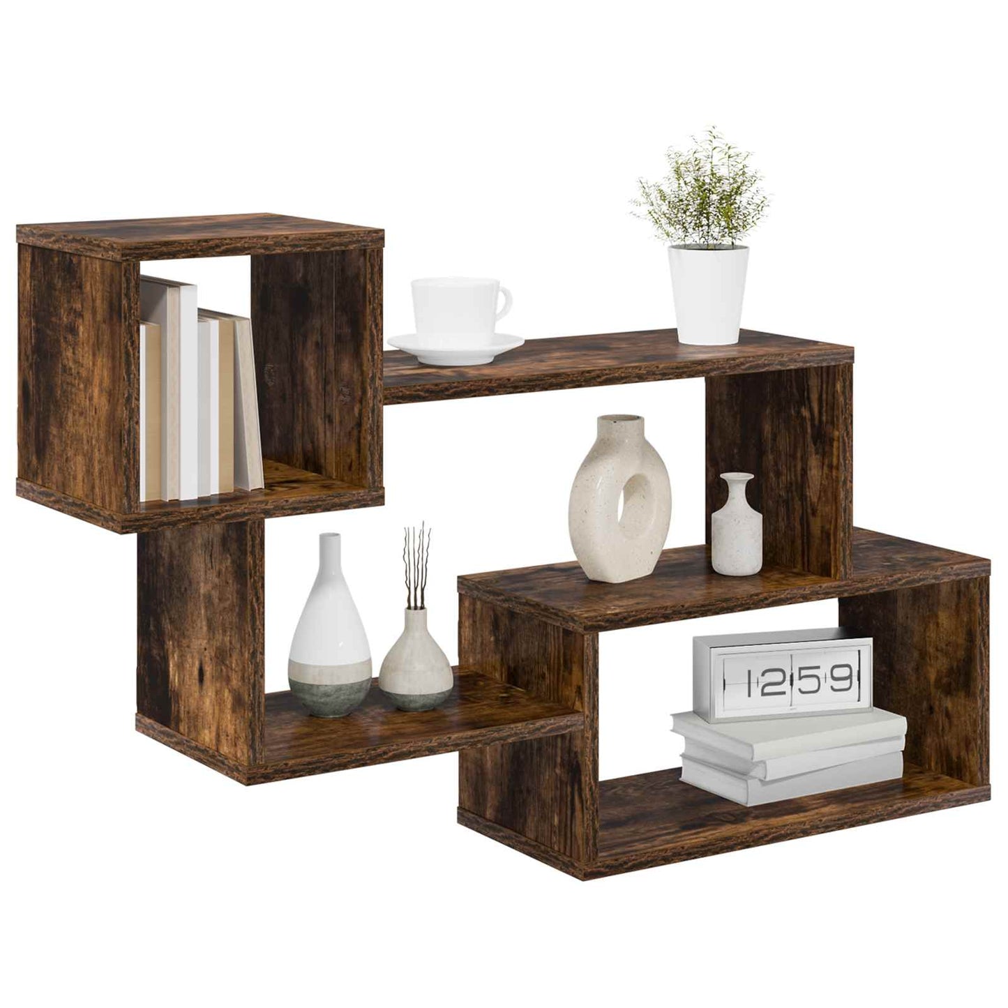 vidaXL Floating Shelf Wall-Mounted Brown 87 x 20 x 55 cm